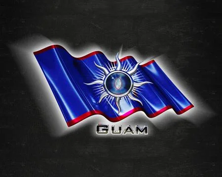 Flag Guam quality designer flag Stock Illustration