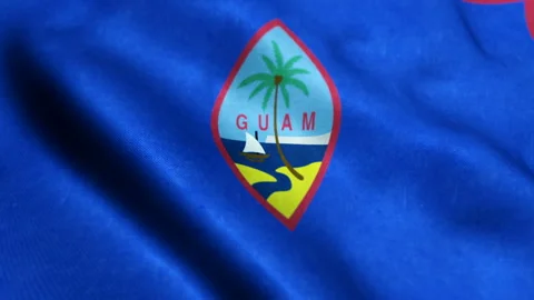 Flag of Guam - Seamless Looping Видео 221451832