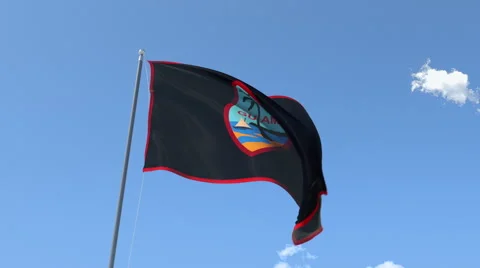 The flag of Guam Waving on the Wind. Stock Footage 40817830
