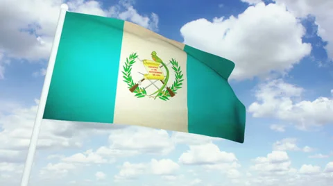 Flag Guatemala 02 Stock Footage 28566116