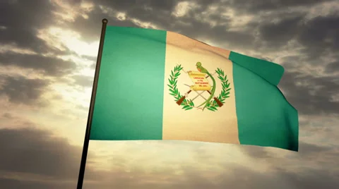 Flag Guatemala 03 Stock Footage 28837634