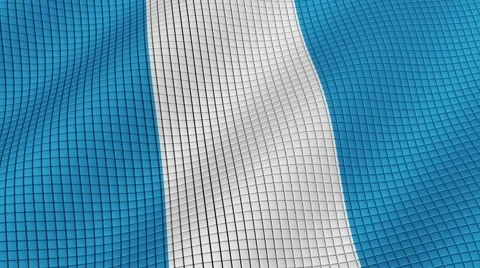 The flag of Guatemala is developing waves. Looped. Full HD 1080. Video stock 55157675