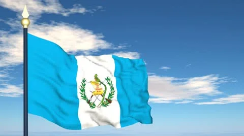 Flag Of Guatemala Stock Footage 10732386