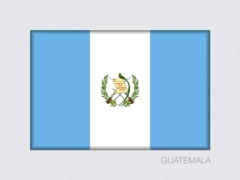 Flag of Guatemala. Rectangular Official Flag with Proportion 2:3 Stock Illustration