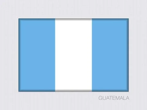 Flag of Guatemala. Rectangular Official Flag with Proportion 2:3 스톡 일러스트