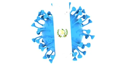 Flag of Guatemala on Seamless looping 3D animation of the covid-19 Corona Virus Stock Footage 166462268