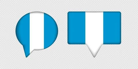 Flag of Guatemala in speech bubble. Stock Illustration