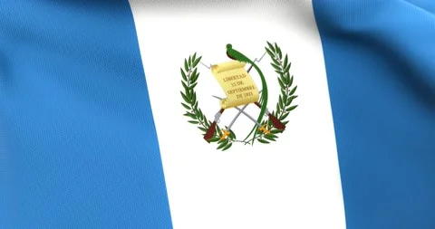 Flag of Guatemala Waving 3D Animation Close up, 4K UHD 60 FPS Stock Footage 162186817
