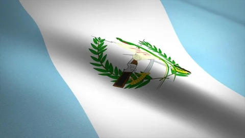 Flag of Guatemala. Waving flag with highly detailed fabric texture seamless Stock-Footage 120802209
