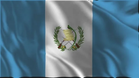 Flag of Guatemala waving slowly Video stock 339982525