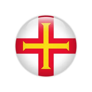 Flag Guernsey button Stock Illustration