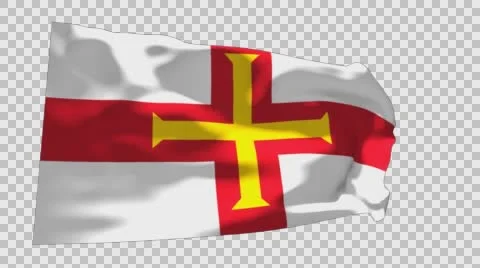 Flag of Guernsey Stockbeeldmateriaal 60940048
