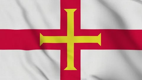 Flag of Guernsey Stock Footage 310743399