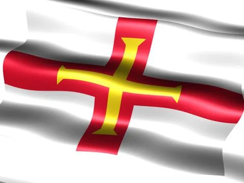 Flag of guernsey 스톡 일러스트