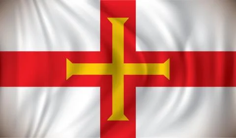 Flag of Guernsey Stock Illustration