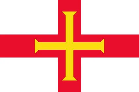 Flag of Guernsey Stock Illustration