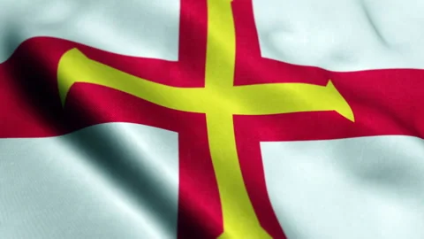Flag of Guernsey - Seamless Looping Video stock 221452078