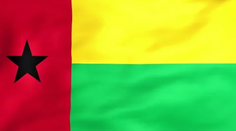 Flag Of Guinea-Bissau Stock Footage 11355495