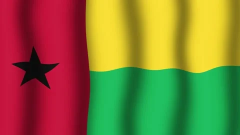 Flag of Guinea Bissau Stock Footage 175742225