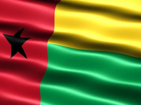 Flag of guinea-bissau Иллюстрация