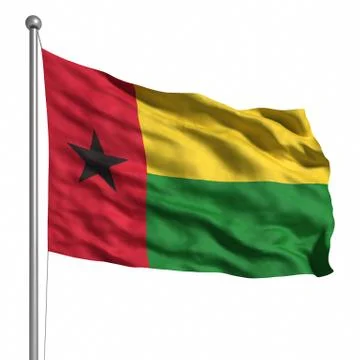 Flag of guinea-bissau Stock Illustration
