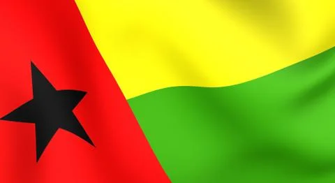 Flag of guinea-bissau Stock Illustration