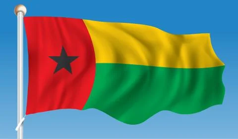 Flag of Guinea-Bissau Stock Illustration