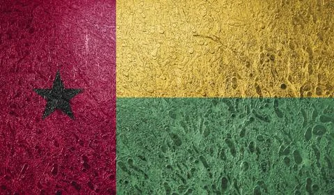 Flag of Guinea Bissau Illustrazione stock