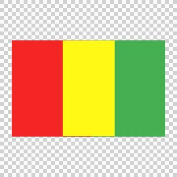 Flag of Guinea on checkered background. Illustrazione stock