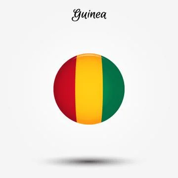 Flag of Guinea icon Illustrazione stock