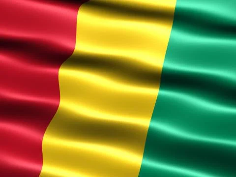 Flag of guinea Stock Illustration