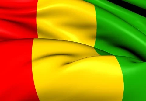 Flag of guinea Stock Illustration