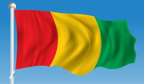Flag of Guinea Stock Illustration