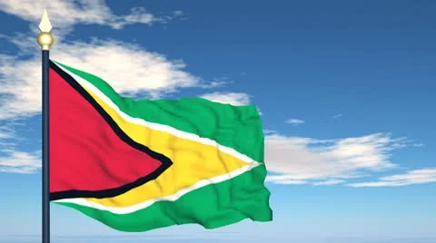 Flag Of Guyana Stock Footage 10761505