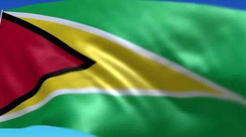 Flag of Guyana Stock Footage 10796075