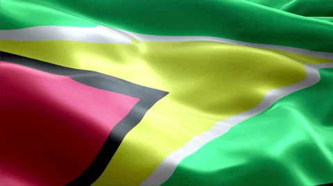 Flag Guyana Video stock 47745559