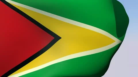 Flag of Guyana HD Stock Footage