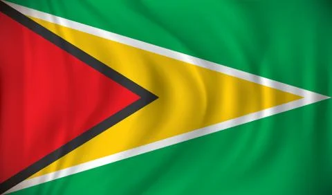 Flag of Guyana Stock Illustration
