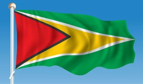 Flag of Guyana Stock Illustration