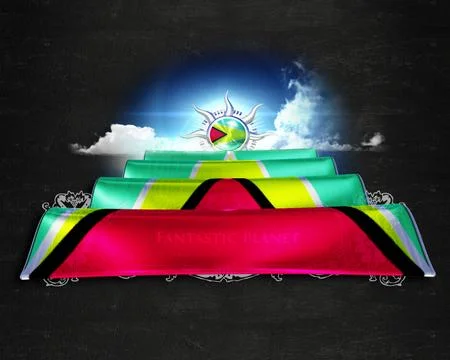 Flag Guyana quality designer flag Stock Illustration