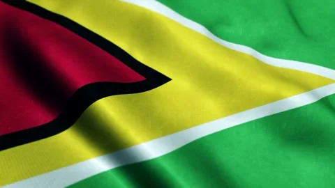 Flag of Guyana - Seamless Looping Video stock 240173737