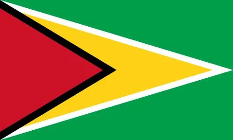 Flag of Guyana Vector illustration Stock Illustration