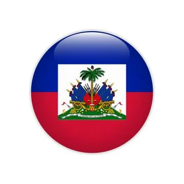 Flag of Haiti button Vector illustration Illustrazione stock