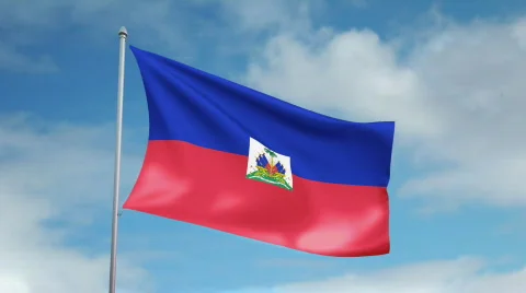 Flag of Haiti 스톡 동영상 435612
