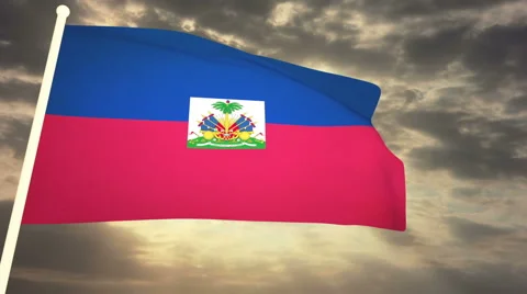 Flag Haiti Stock Footage 61573893
