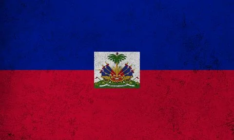 Flag Haiti grunge texture Illustrazione stock