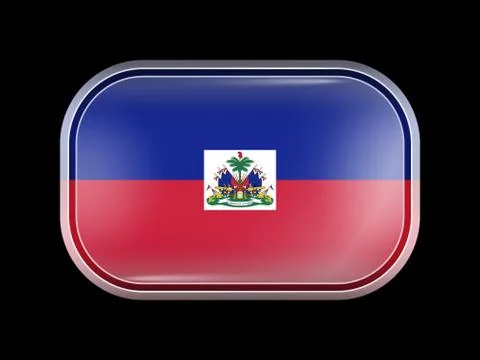 Flag of Haiti. Rectangular Shape with Rounded Corners Stock Illustration