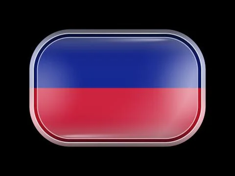 Flag of Haiti. Rectangular Shape with Rounded Corners Stock Illustration