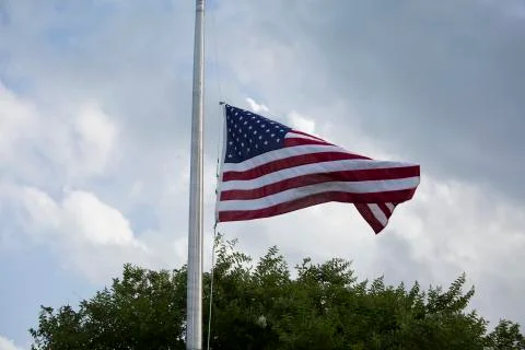 Flag at Half Mast Stock Photos