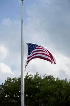 Flag at Half Mast Stock Photos